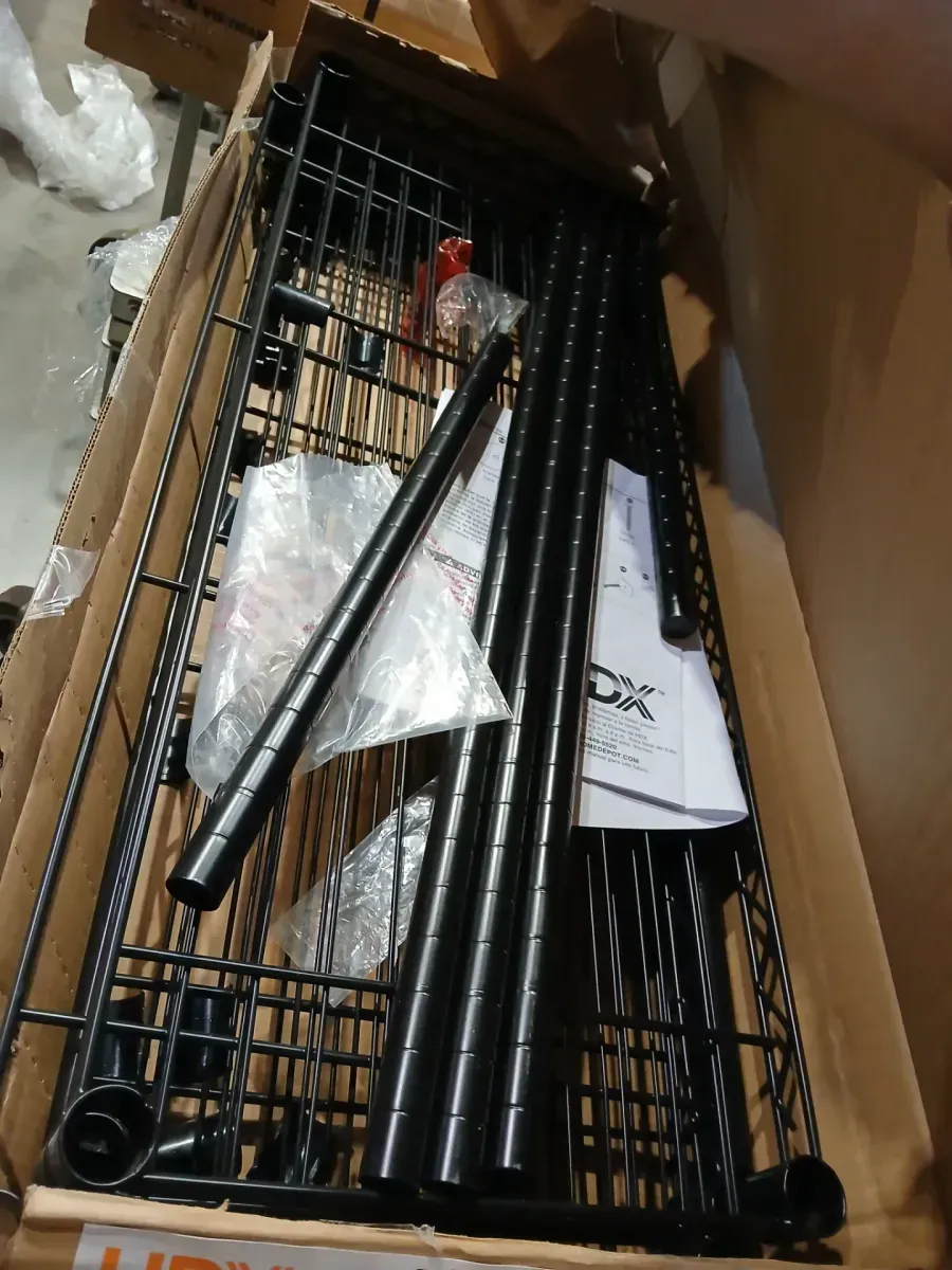 HDX 4-Tier Steel Wire Shelving Unit in Black (36 in. W x 54 in. H x 14 in. D) - image 5