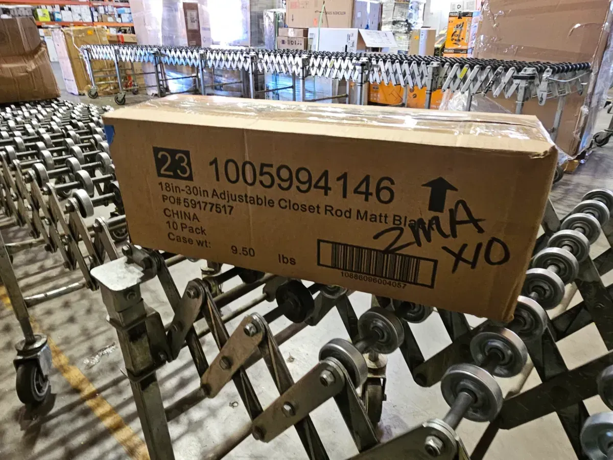 CASE of 18 in.-30 in. L x 1. 26in W Matte Black Adjustable Hanging Closet Rod (10-pack) - image 2