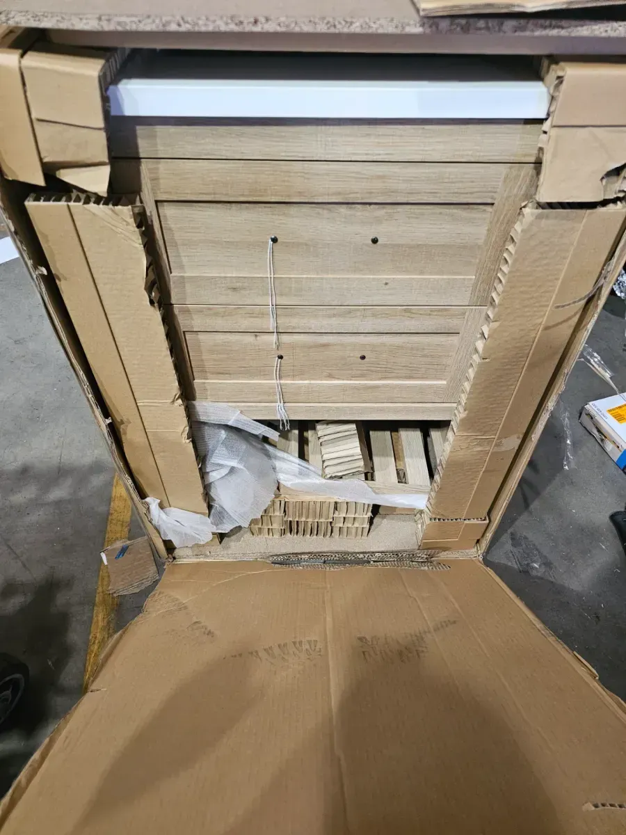 Autumn 24 in. Single Sink Weathered Tan Bath Vanity with White Engineered Stone Top (Assembled) - image 2