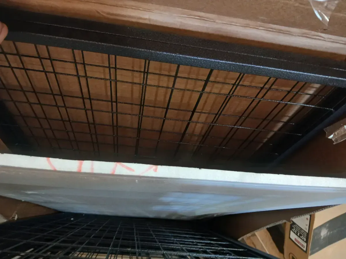 4.5 ft. x 4.5 ft. Dog Kennel Outdoor Dog Enclosure with Rotating Feeding Door and Polyester Cover - image 6