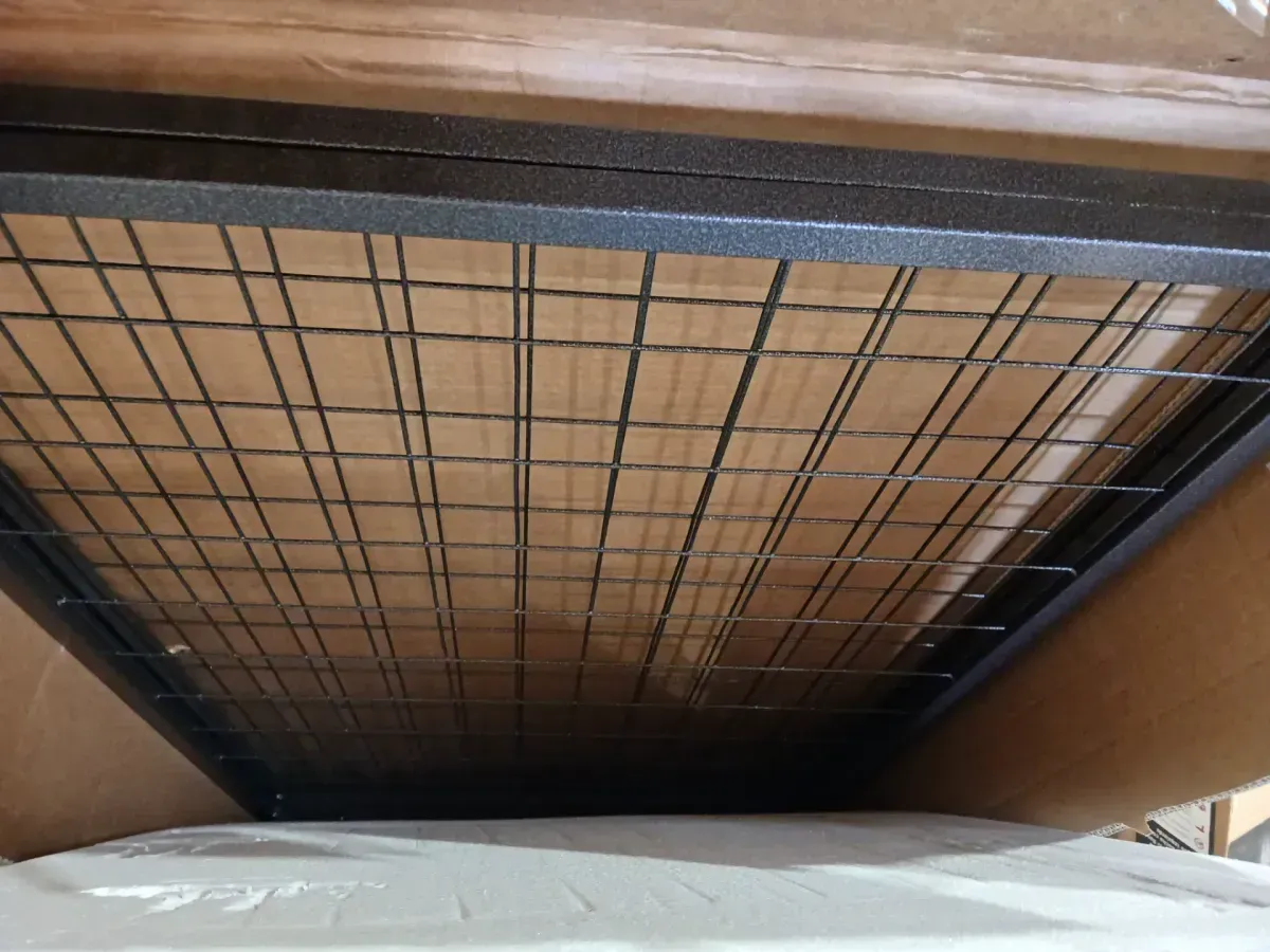 4.5 ft. x 4.5 ft. Dog Kennel Outdoor Dog Enclosure with Rotating Feeding Door and Polyester Cover - image 5