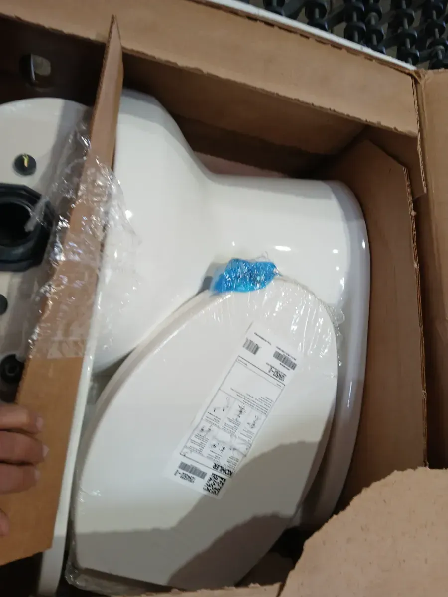 Power Flush 12 inch Rough In Two-Piece 1.28 GPF Single Flush Elongated Toilet in White Seat Included - image 4