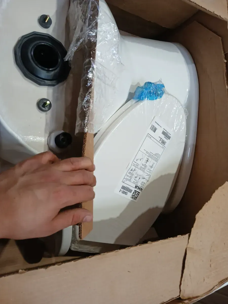 Power Flush 12 inch Rough In Two-Piece 1.28 GPF Single Flush Elongated Toilet in White Seat Included - image 5