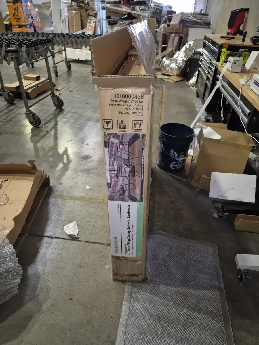 Amberview 6-Piece Sling Folding Outdoor Dining Set with Umbrella - image 4