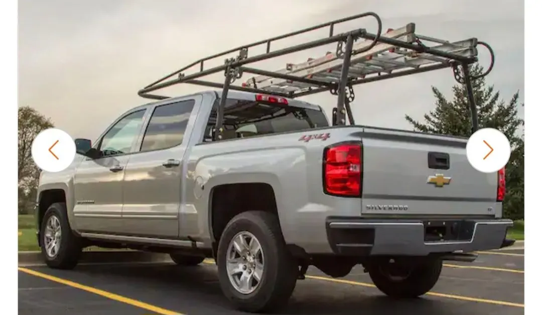 Adjustable Heavy-Duty Steel Truck Bed Ladder Rack - image 3