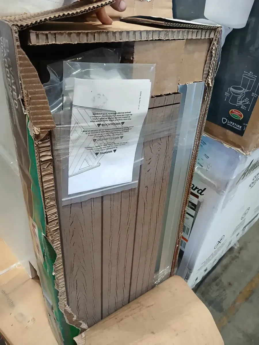 31 in. x 18 in. x 29 in. Vinyl Elevated Garden with Storage Shelf - image 4