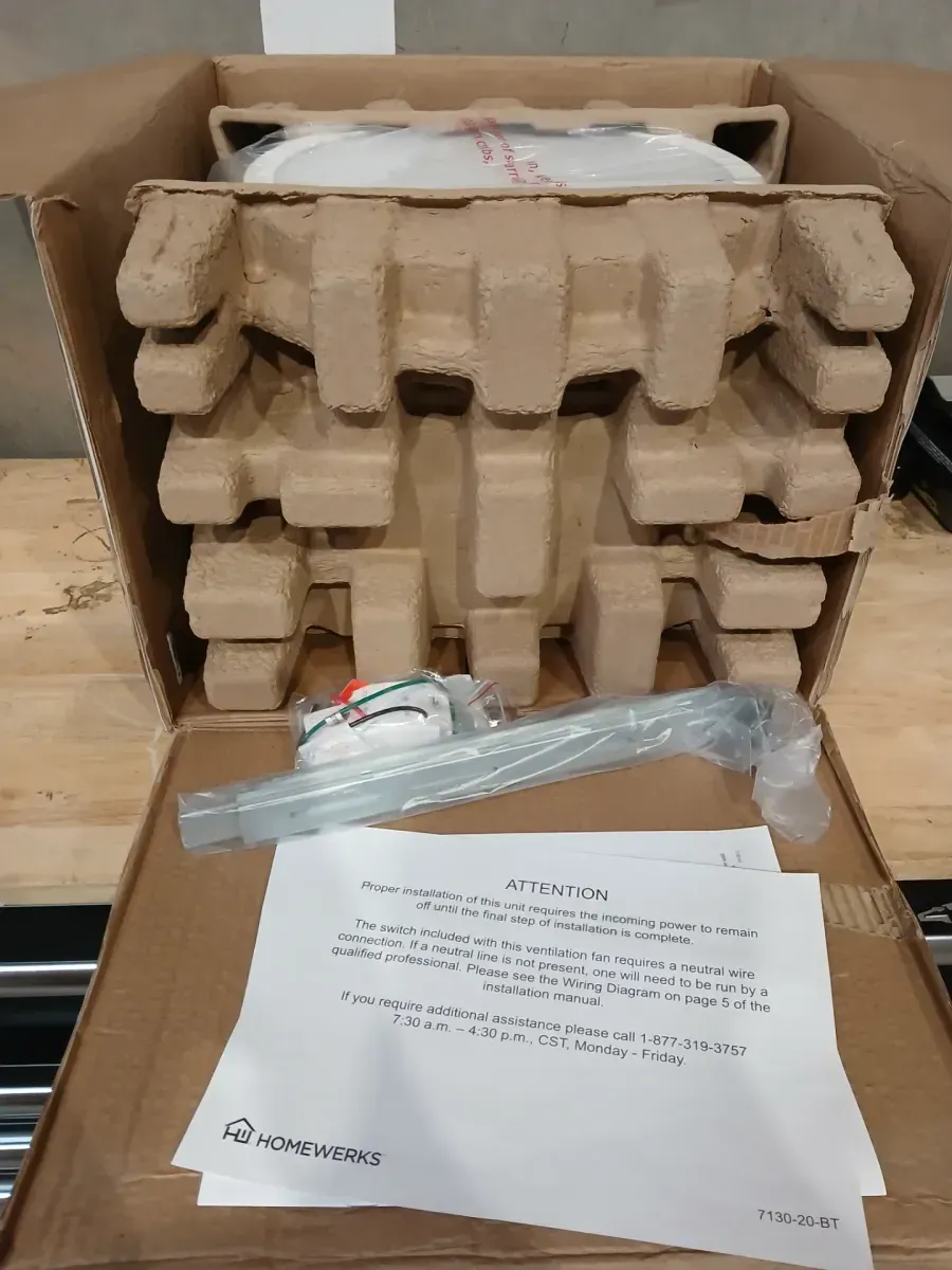 Decorative White 110 CFM Ceiling Mount Bathroom Exhaust Fan with Bluetooth, Humidity Sensor, and LED Light - image 3