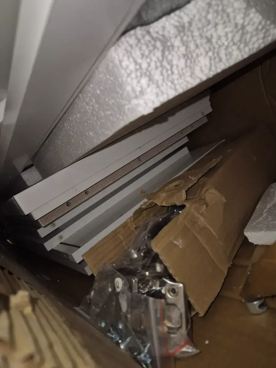 Tall White Kitchen Pantry Cabinet with Glass Display Doors - image 4