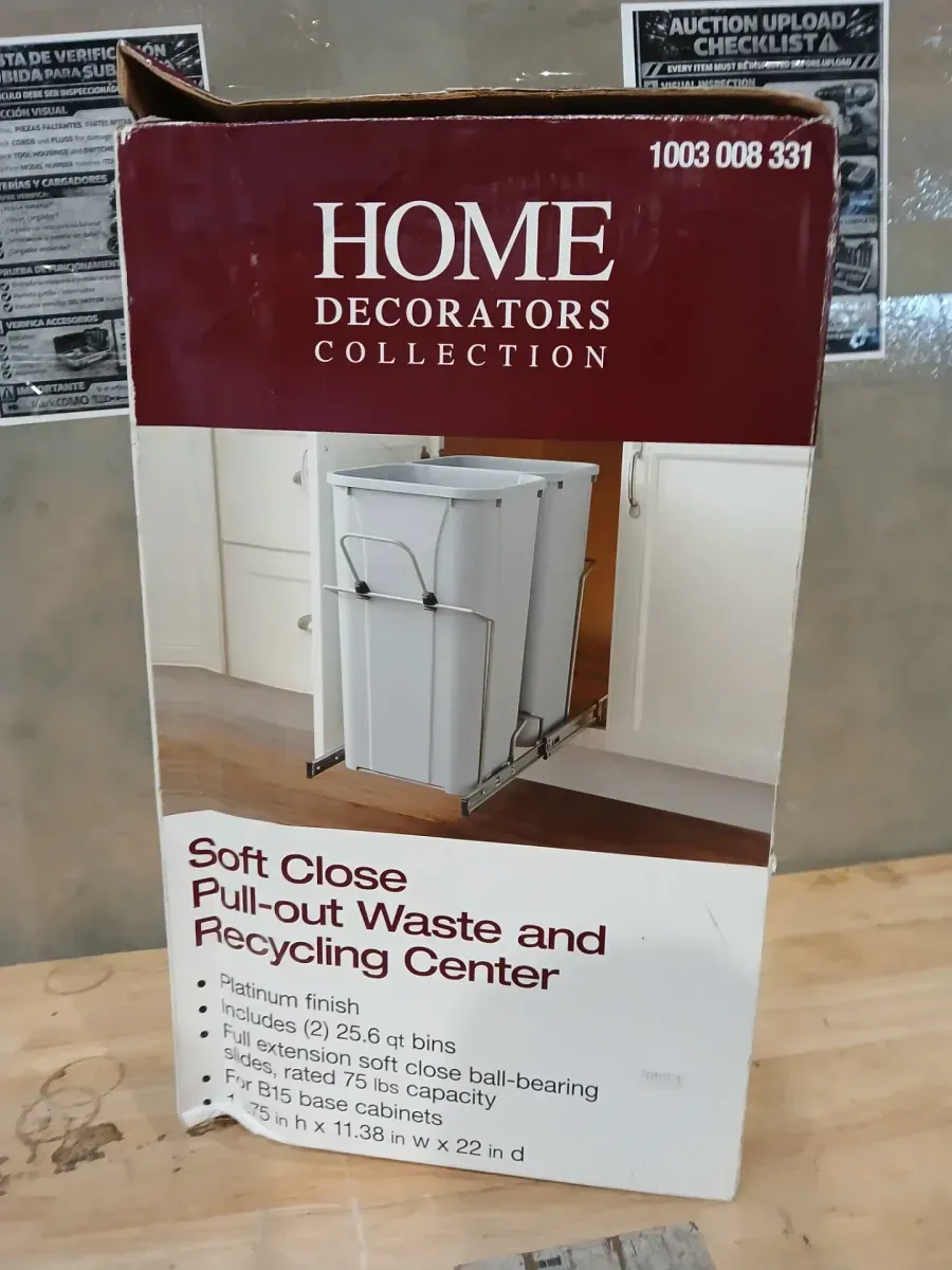 22.5 in. x 13.5 in. x 11.75 in. In Cabinet Pull Out Soft-Close 27 Qt. Trash Can - image 2