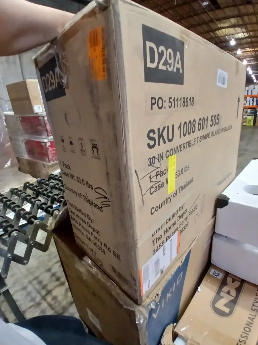 Lora 30 in. 350CFM Convertible Kitchen Island T-Shape Range Hood in Black with Charcoal filters and LED Lighting - image 2