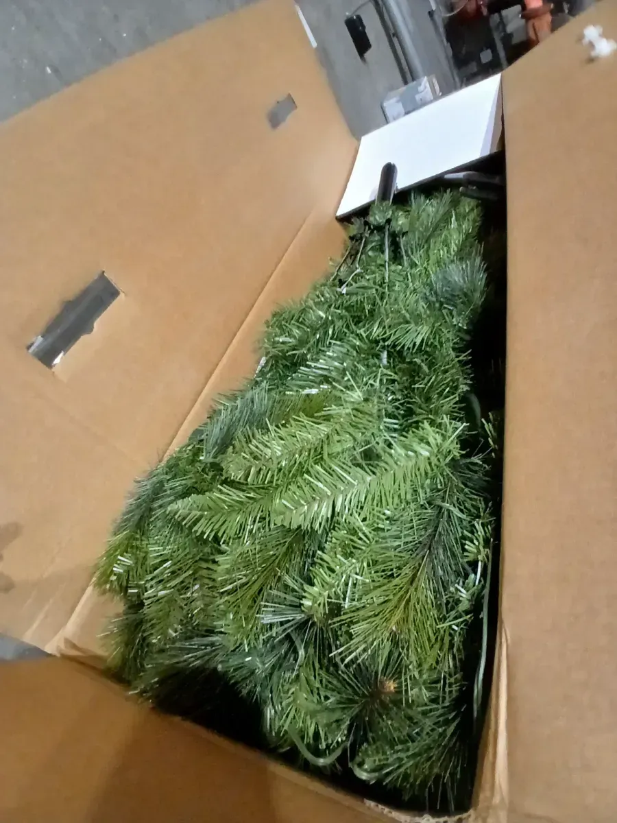 7.5 ft. PreLit 470 LED Lights Artificial Christmas Tree Hinged Xmas Tree with 1135 Branch Tips - image 3