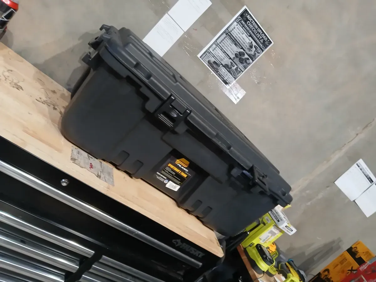 Plano 27-Gal. Hinged Storage Box in Black - image 2