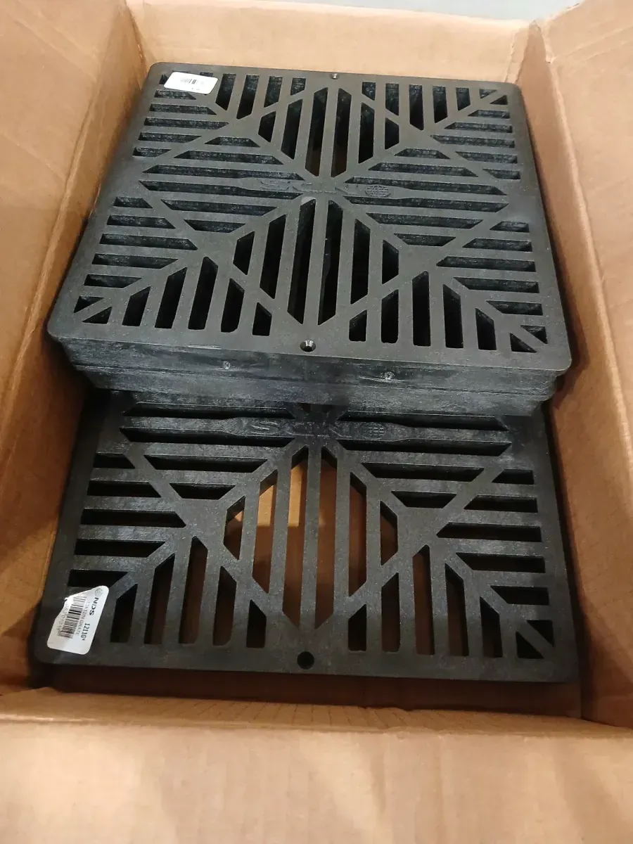 12 in. Square Catch Basin Drain Grate, Black Plastic - image 4