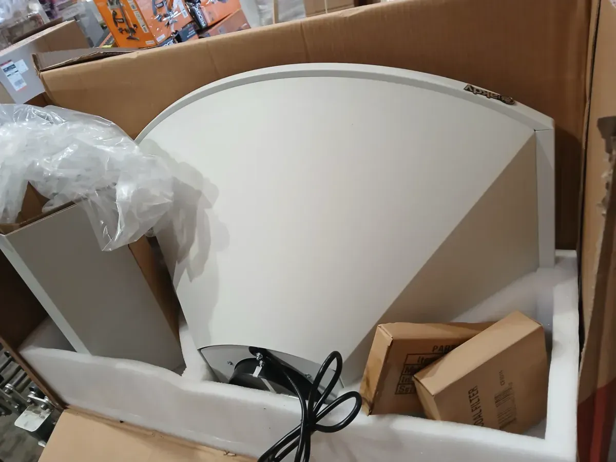 30 in. 343 CFM Convertible Wall Mount White Painted Stainless Steel Kitchen Range Hood with Carbon Filters and LEDs - image 4