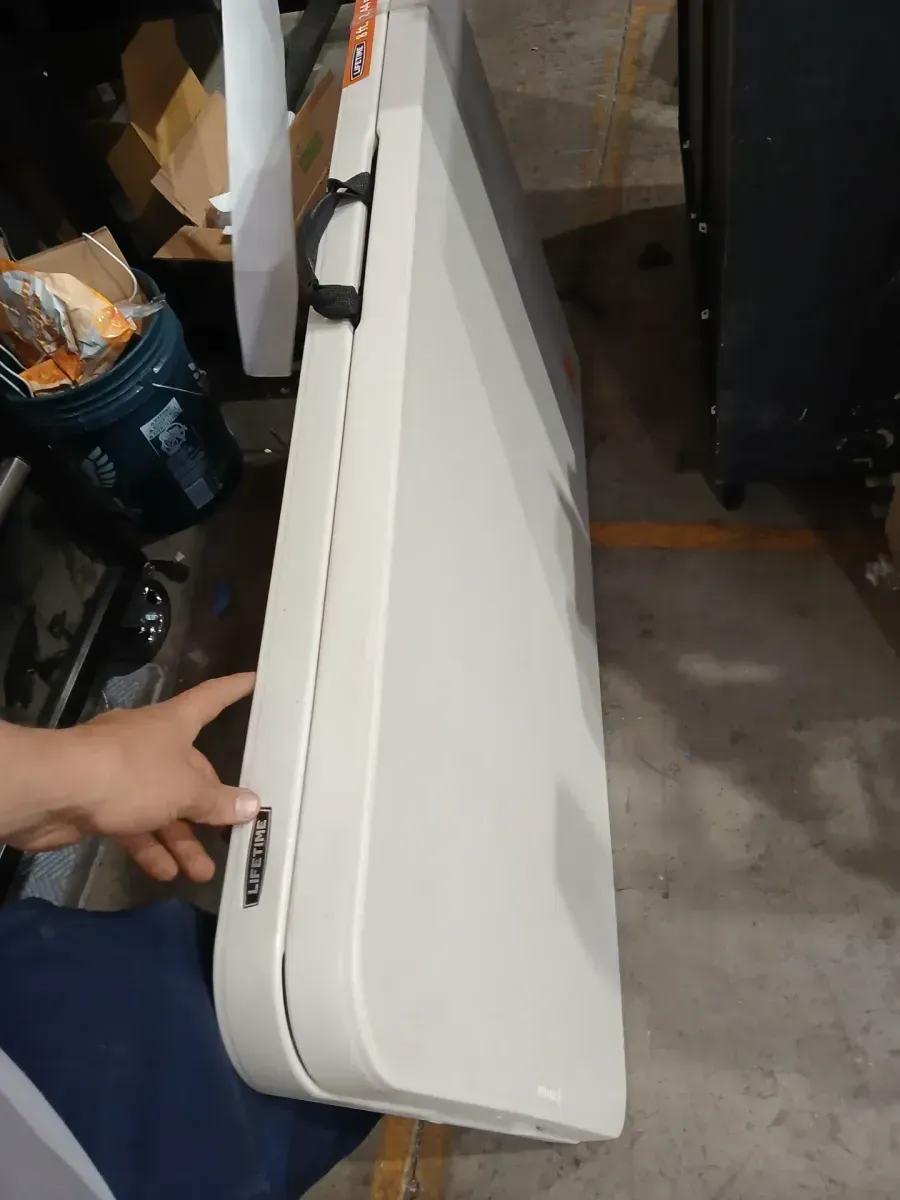 8 ft. Fold-in-Half Table Almond - image 4