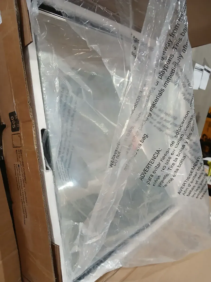 26 in. W x 30 in. H Rectangular Black Metal Framed Beveled Surface Mount/Recessed Medicine Cabinet with Mirror - image 3