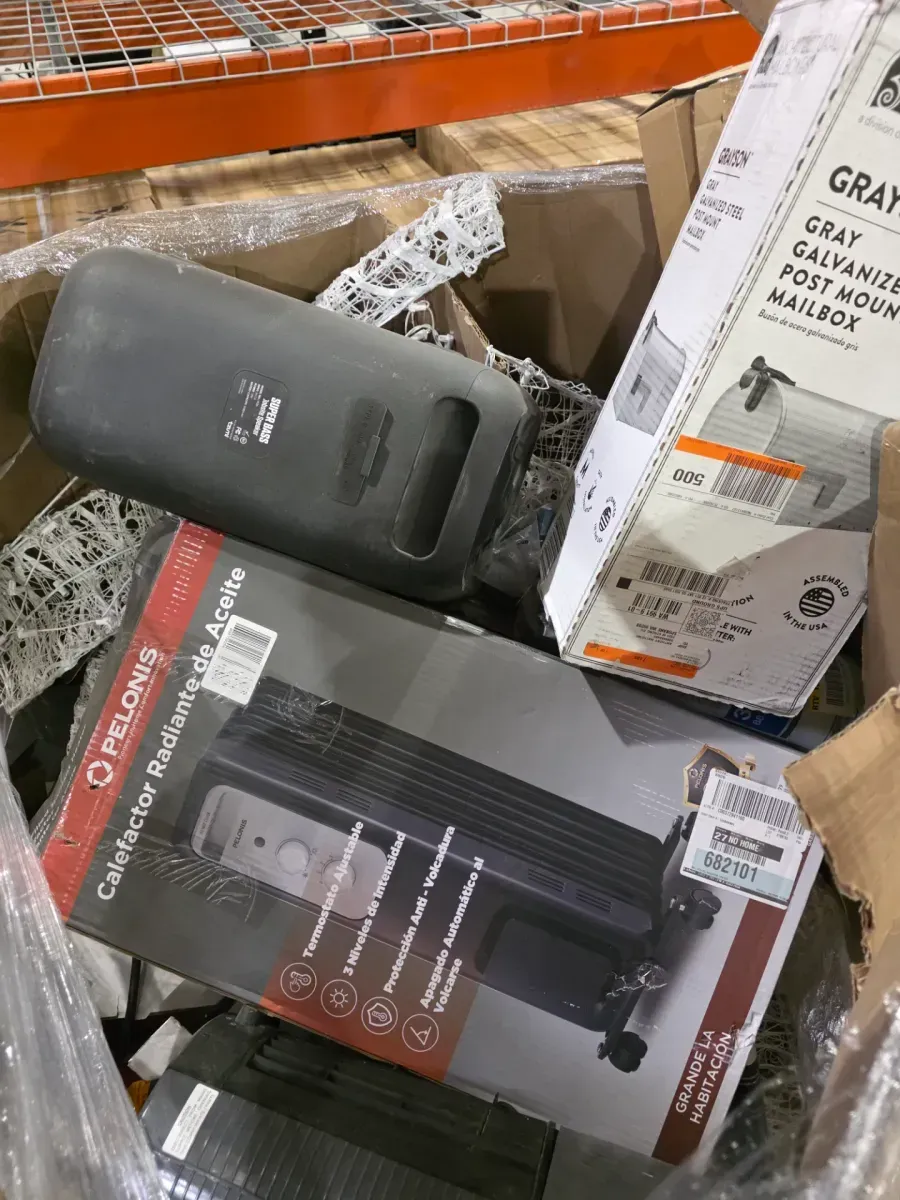 Mixed General Merchandise Pallet with Heater and Mailbox - image 2