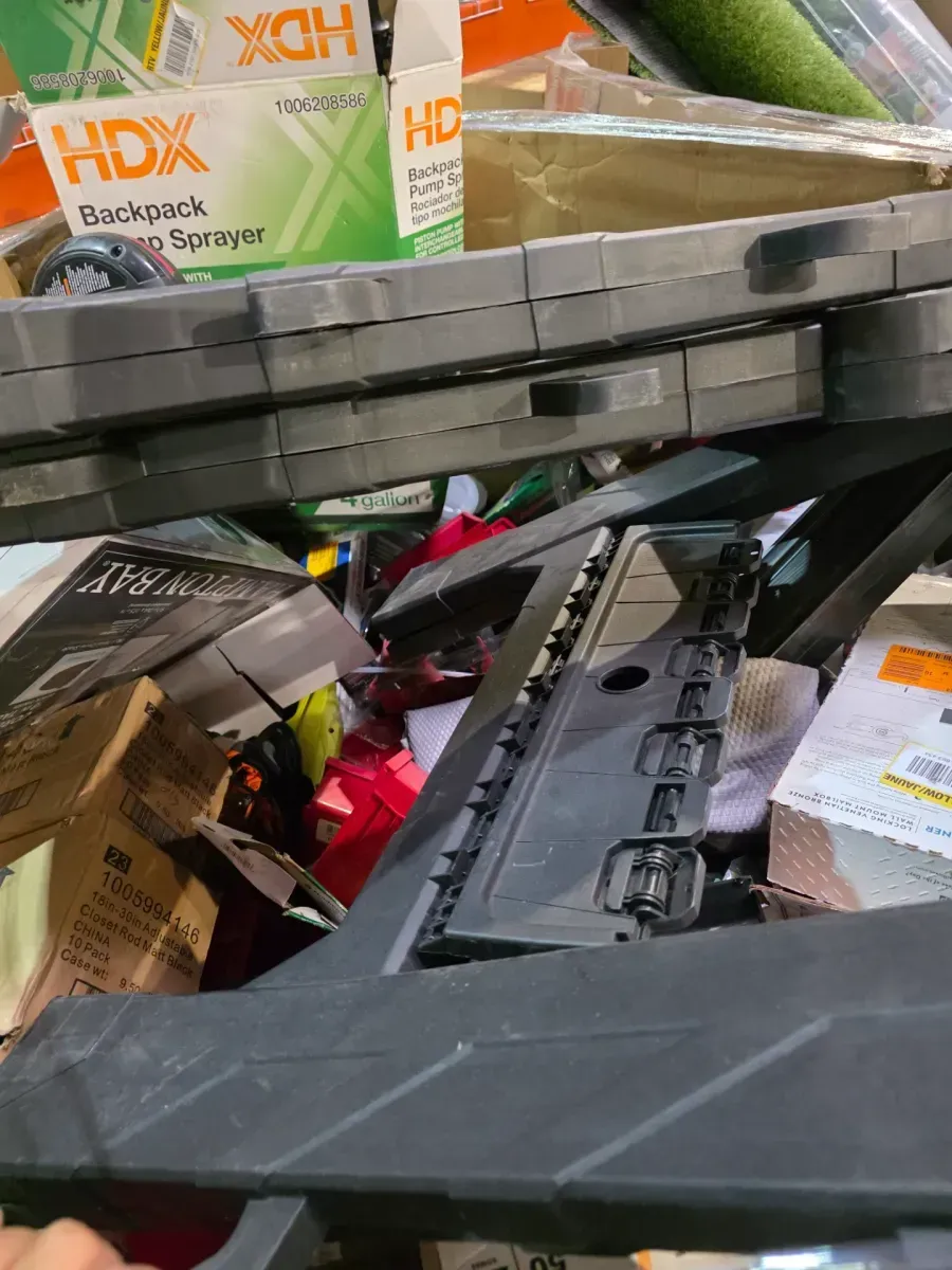 Mixed Home & Garden Pallet - Sawhorses, Sprayer & Landscaping - image 2