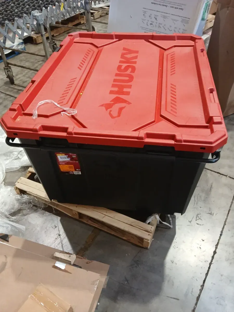 170 Gal. Pro Grip Storage Tote in Black with Red Lid - image 3