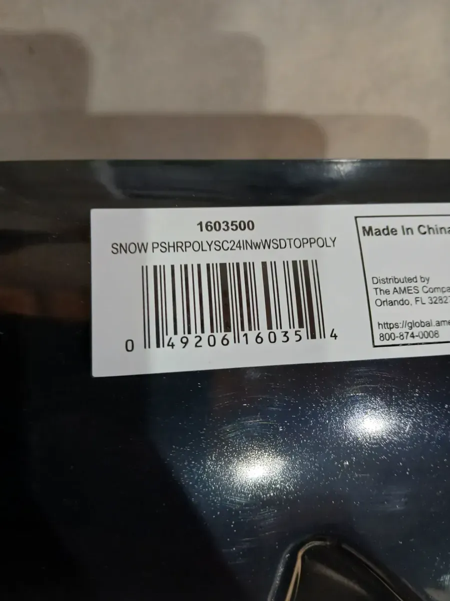 38.3 in. Steel Handle Plastic Snow Shovel - image 5