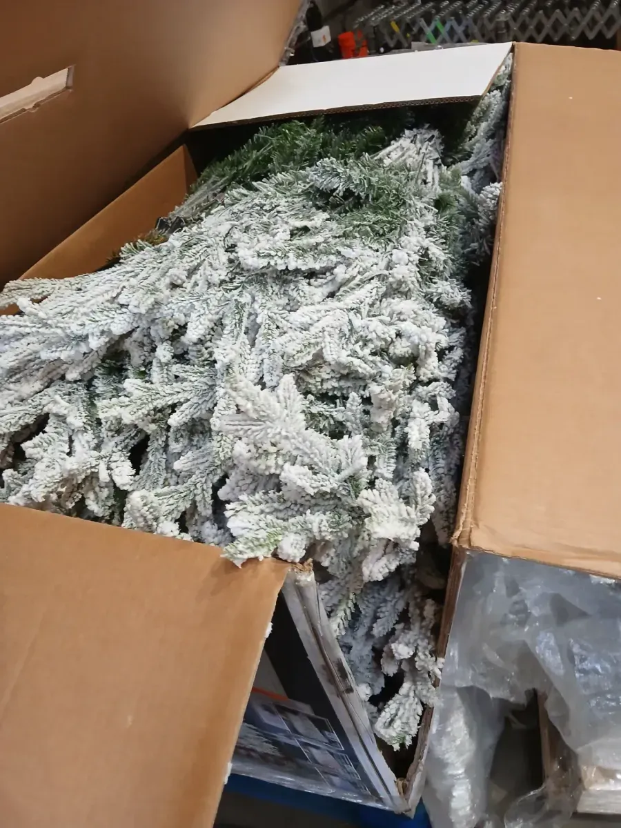 Best Choice Products 12 ft. White Pine Pre-Lit Pencil Artificial Christmas Tree with 900 Incandescent Clear/White Lights - image 6