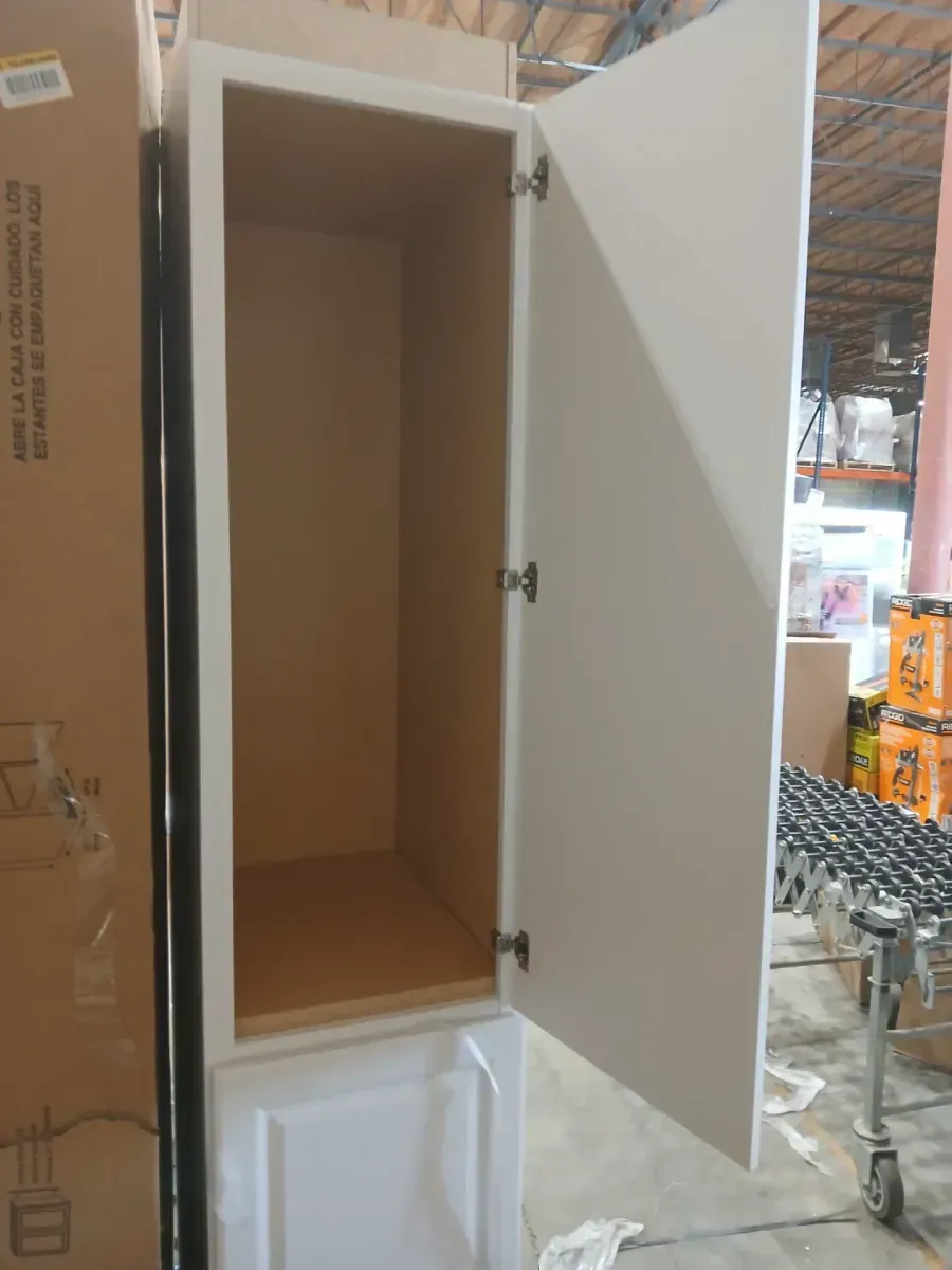 Hampton 18 in. W x 24 in. D x 84 in. H Assembled Pantry Kitchen Cabinet in Satin White - image 3