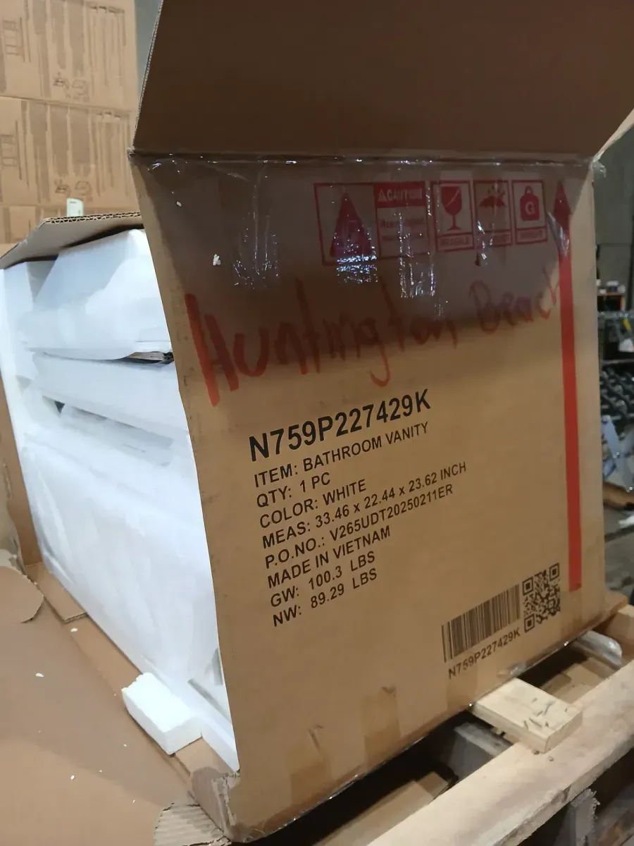 **IMAGE FOR REFERENCE ONLY** Hamlet 30 in. Single Sink Freestanding Bathroom Vanity in White with Carrara White Marble Top - image 2