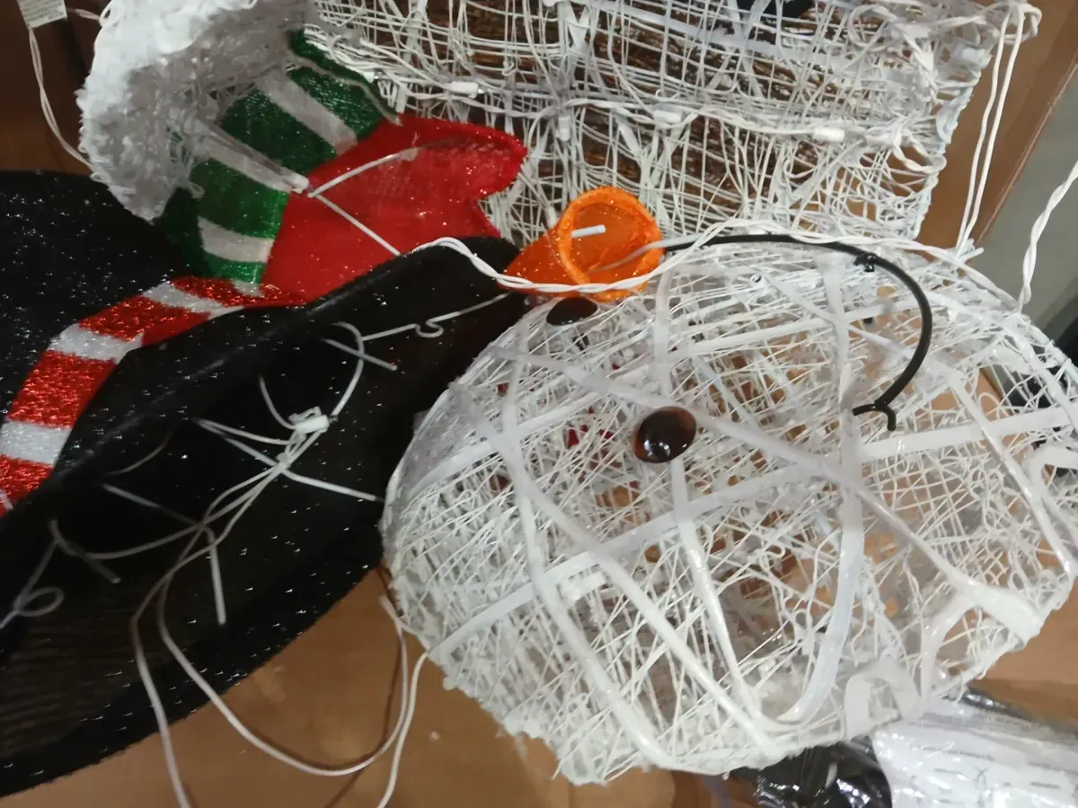 Home Accents Holiday 6 ft. Polar Wishes LED Snowman with Broom - image 7