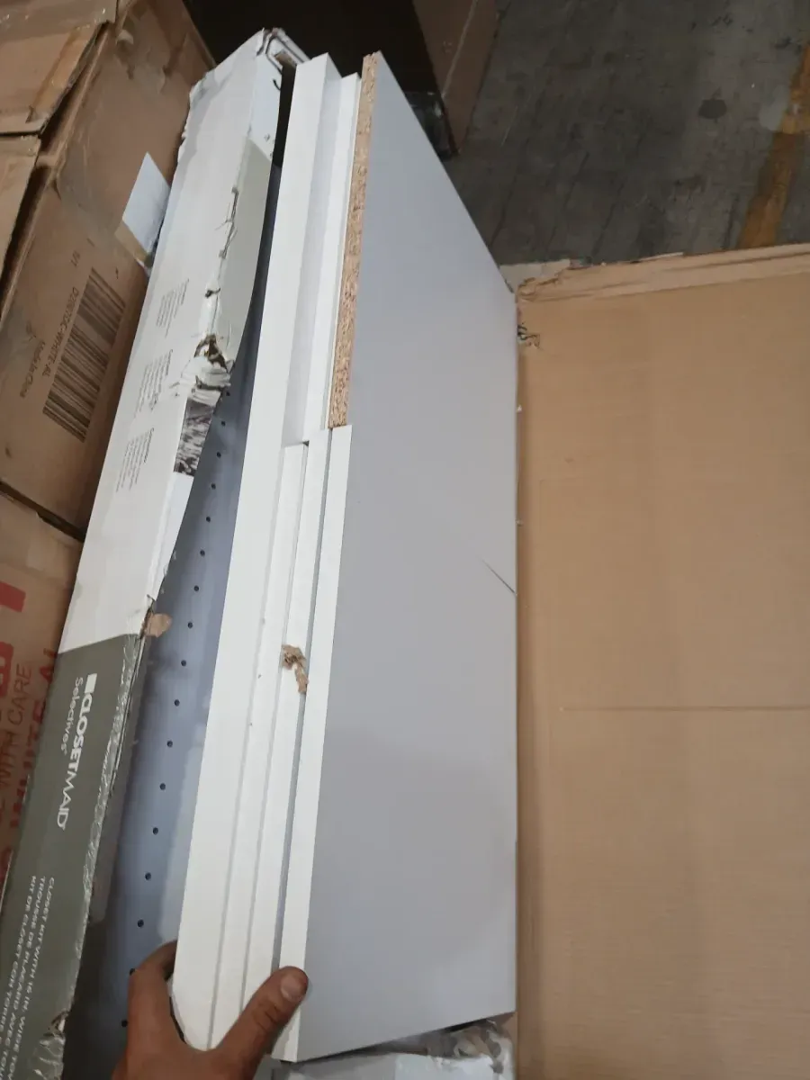 ClosetMaid Selectives 48 in. W - 112 in. W White Reach-In Tower Wall Mount 6-Shelf Wood Closet System - image 6