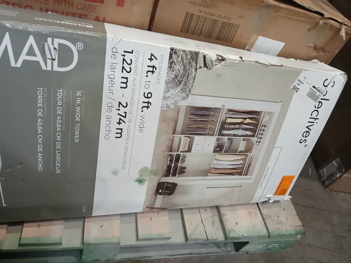 ClosetMaid Selectives 48 in. W - 112 in. W White Reach-In Tower Wall Mount 6-Shelf Wood Closet System - image 2