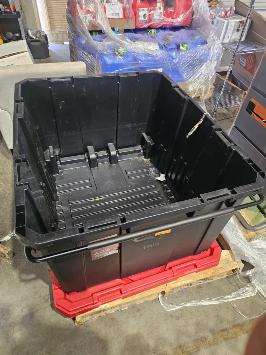 170 Gal. Pro Grip Storage Tote in Black with Red Lid - image 4