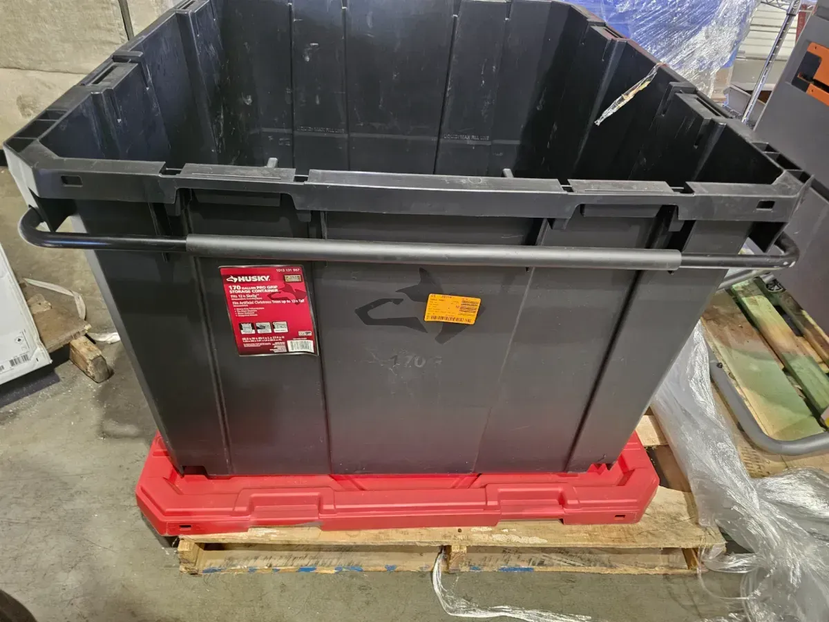 170 Gal. Pro Grip Storage Tote in Black with Red Lid - image 3
