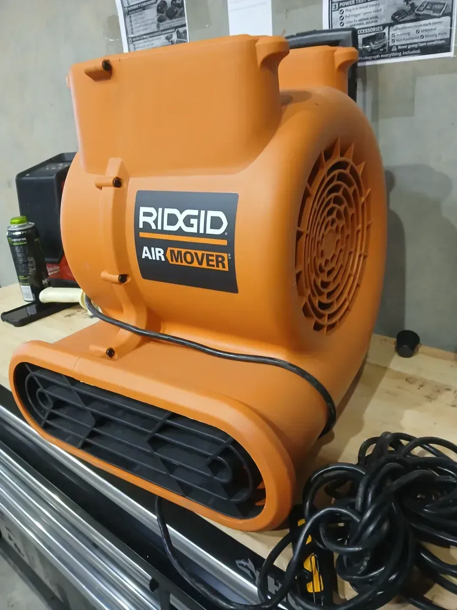 RIDGID 1625 CFM 3-Speed, Portable AM2560 Air Mover Blower Fan with Collapsible Handle, Rear Wheels, Water Damage Restoration - image 5