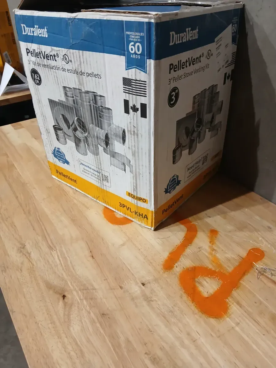 PelletVent Multi-Fuel 3 in. Horizontal Kit, 45° Elbow, 2 in. Air Intake Kit and 2.3 fl. oz. Sealant Combo - image 3