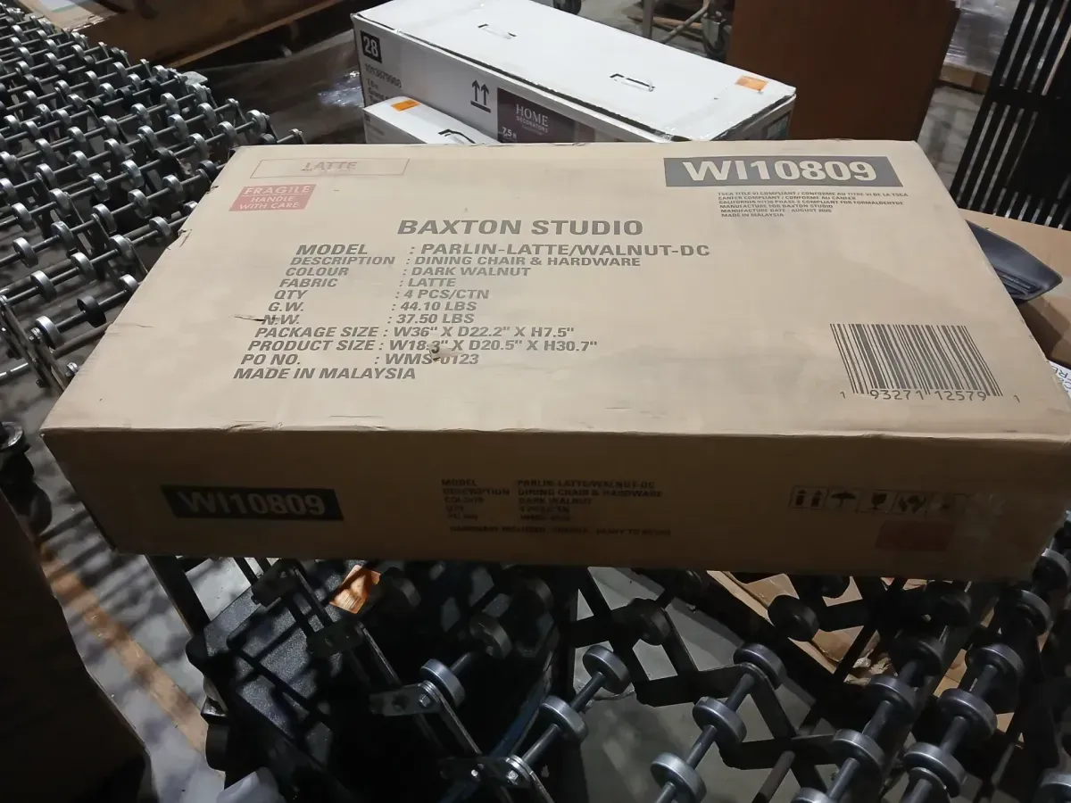 Parlin Light Beige and Walnut Brown Fabric Dining Chair (Set of 4) - image 4