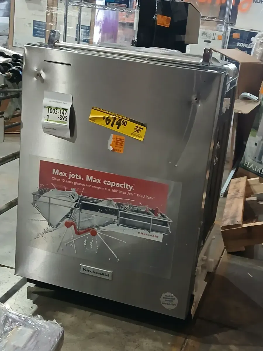 24 in. Top Control Built-In Tall Tub 44 dBA Dishwasher in PrintShield Stainless with 360 MaxJets 3rd Rack - image 2