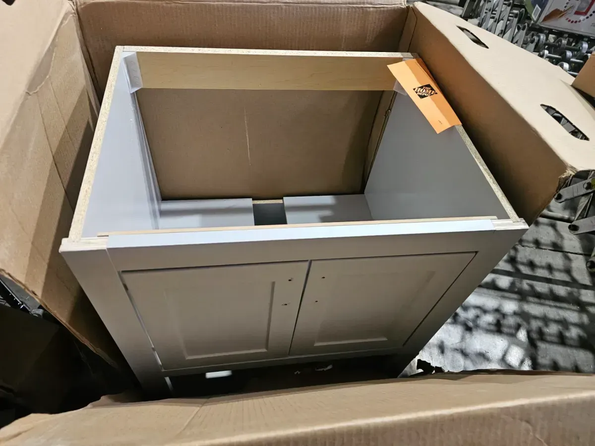 Spa 24.5 in. W x 18.75 in. D x 35.5 in. H Single Sink Bath Vanity in Dove Gray with White Cultured Marble Top - image 2