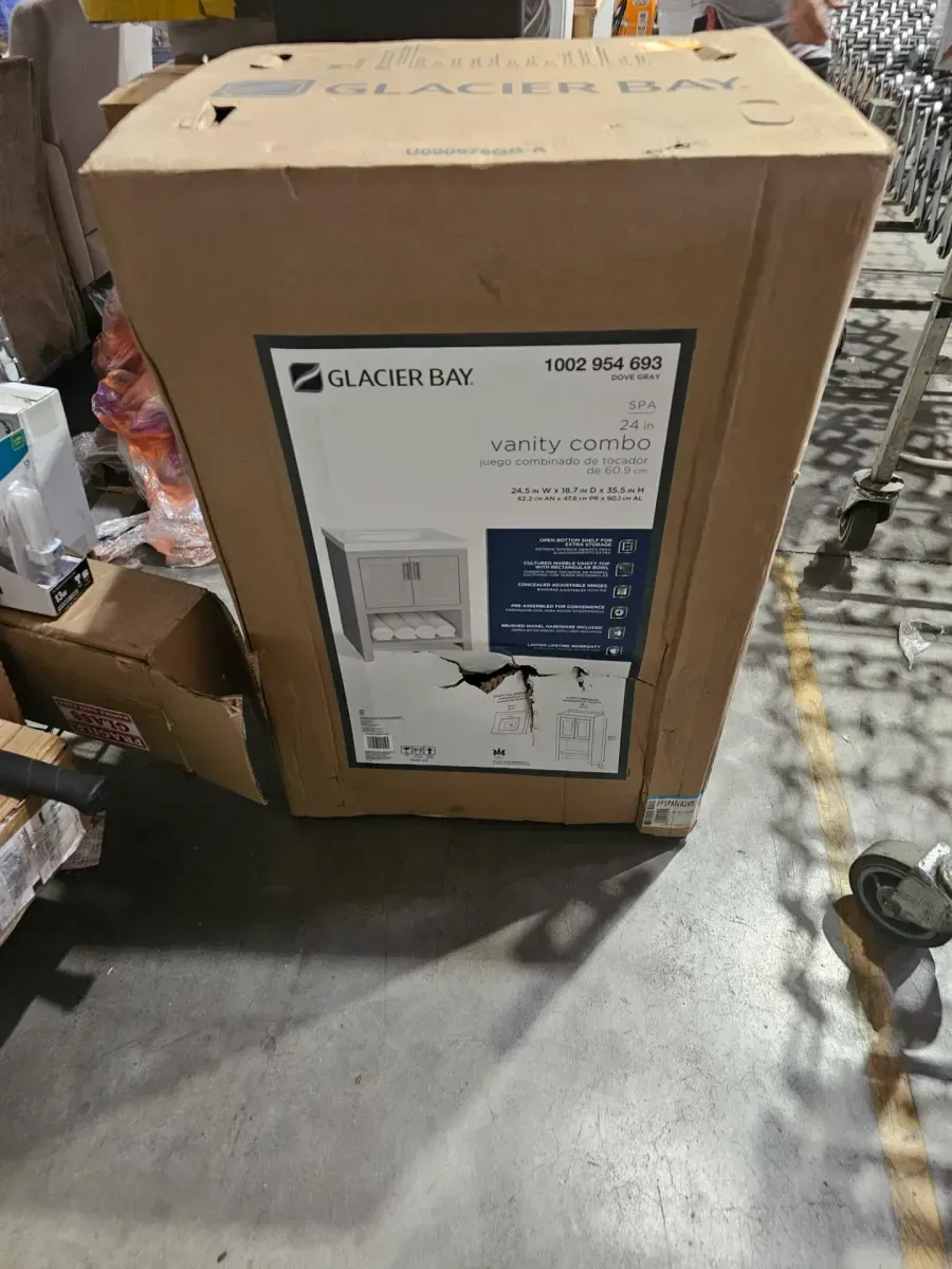 Spa 24.5 in. W x 18.75 in. D x 35.5 in. H Single Sink Bath Vanity in Dove Gray with White Cultured Marble Top - image 5