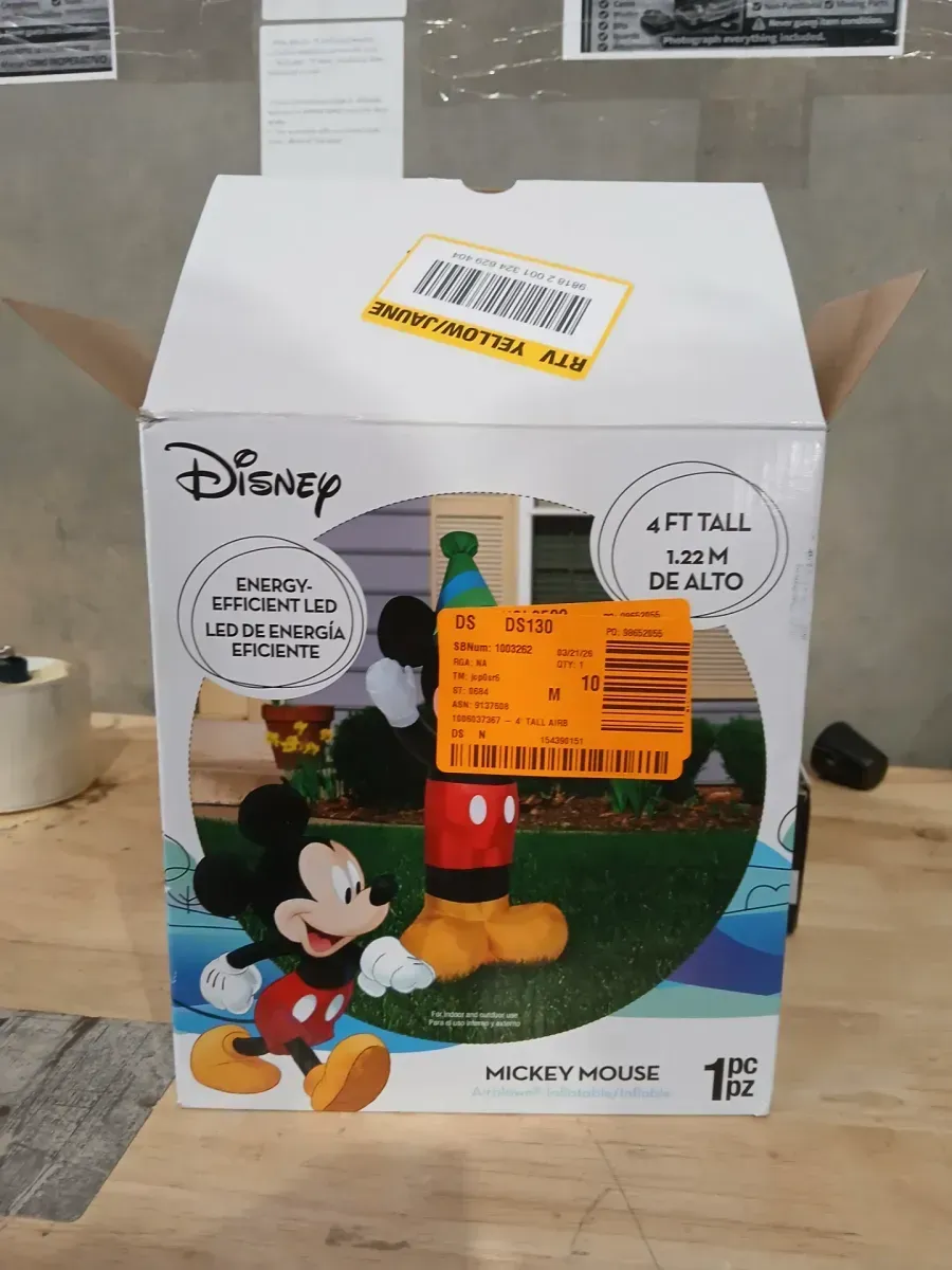 4 ft. Tall Airblown Mickey with Party Hat - image 2