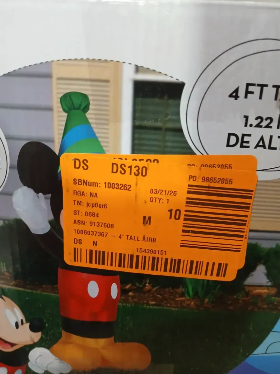 4 ft. Tall Airblown Mickey with Party Hat - image 6