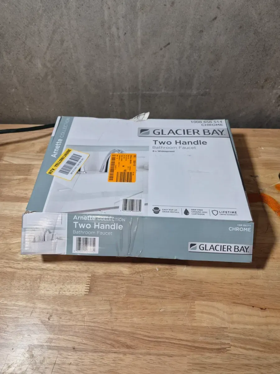 Arnette 8 in. Widespread Double-Handle High-Arc Bathroom Faucet in Polished Chrome - image 2