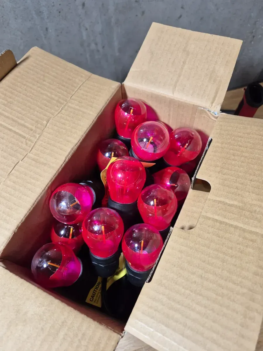 Hampton Bay 24-Light 48 ft. Plug-in Indoor/Outdoor Edison Patio String Light with S14 Single Filament LED Bulbs - image 3