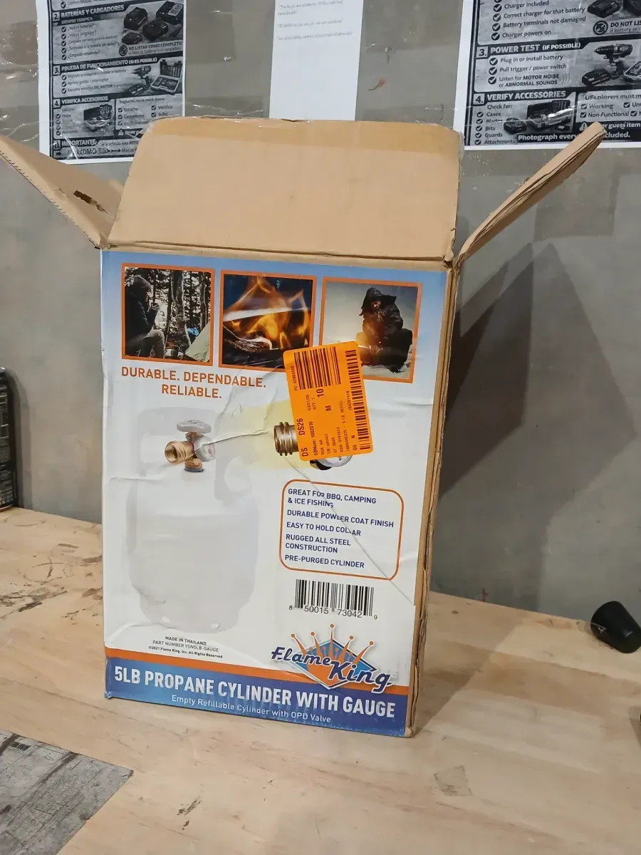 5 lbs. Refillable Steel Propane Tank Cylinder with OPD Valve and Built-In Site Gauge - image 2