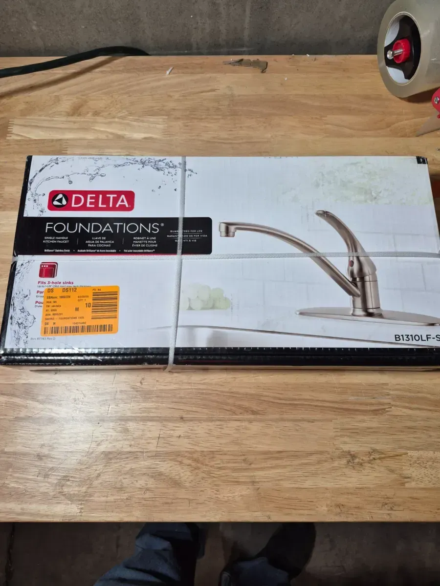 Foundations Single-Handle Standard Kitchen Faucet in Stainless - image 2