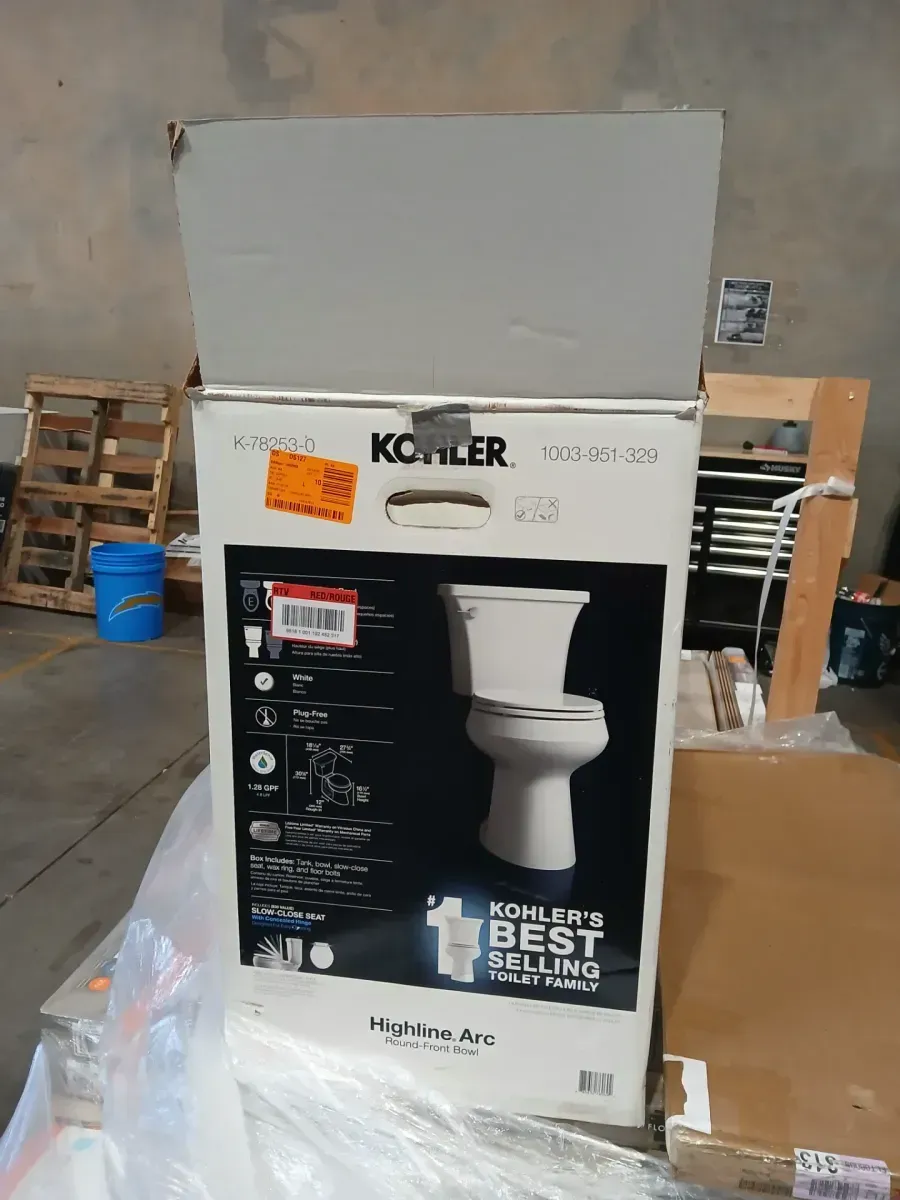 KOHLER Highline Arc 12 in. Rough In 2-Piece 1.28 GFP Single Flush Round Chair Height Toilet in White with Soft Close Seat - image 2