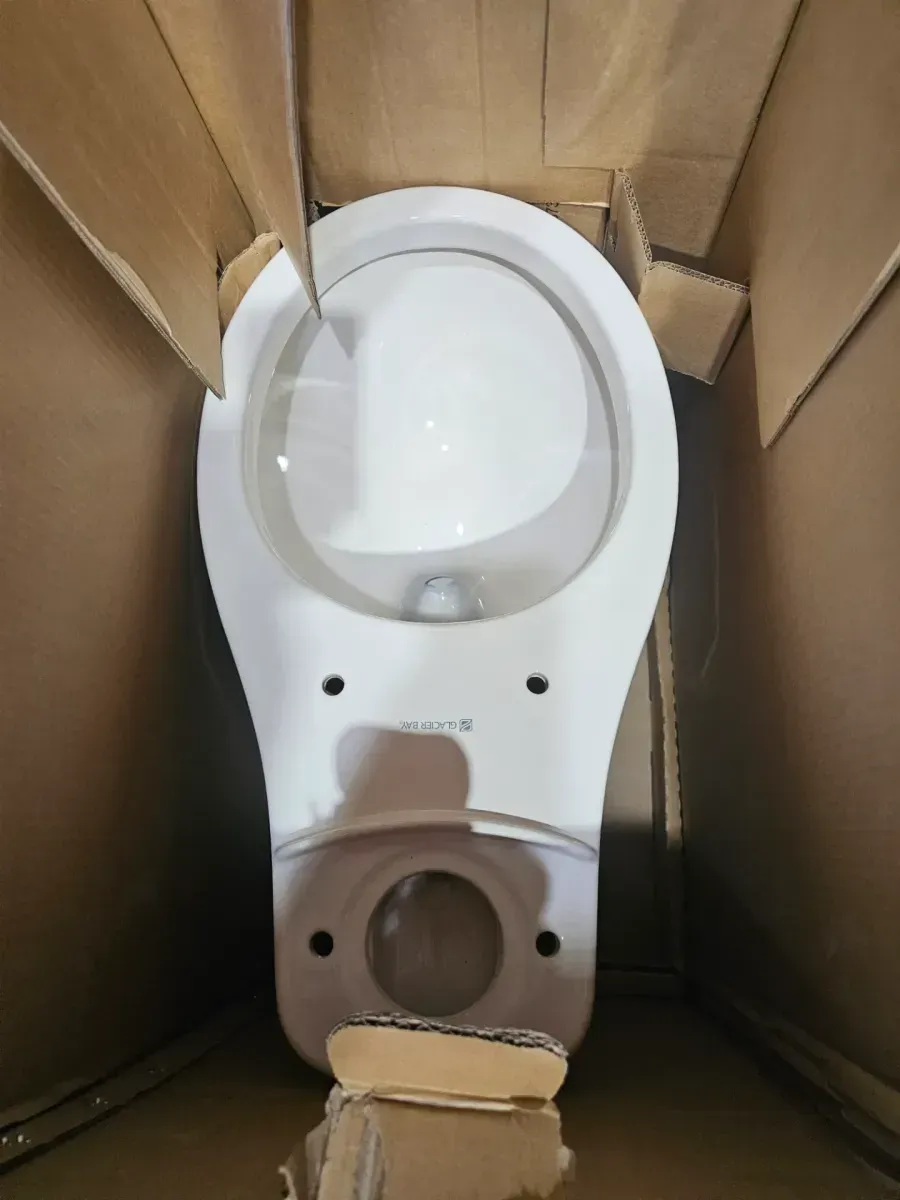 12 in. Rough In Two-Piece 1.28 GPF Single Flush Round Toilet in White, Seat Included - image 2