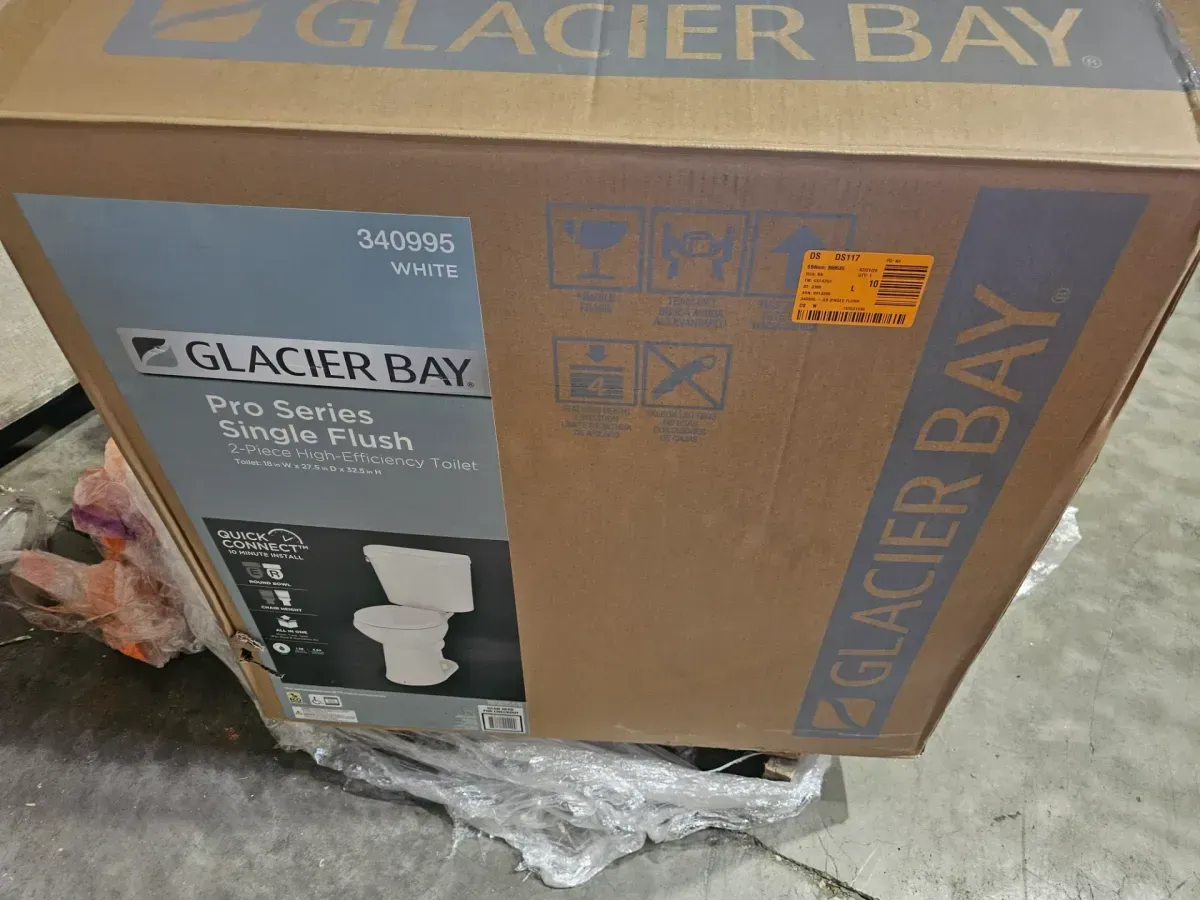 12 in. Rough In Two-Piece 1.28 GPF Single Flush Round Toilet in White, Seat Included - image 4