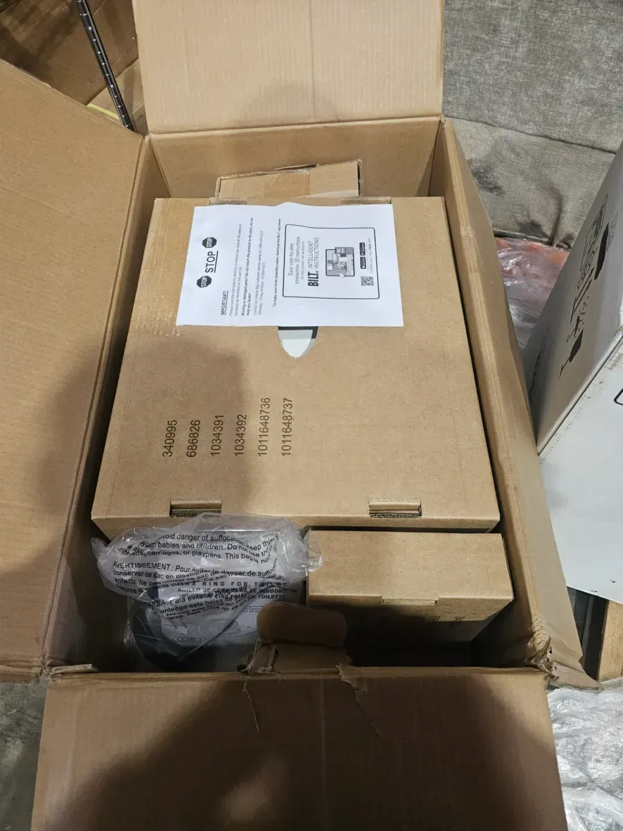 12 in. Rough In Two-Piece 1.28 GPF Single Flush Round Toilet in White, Seat Included - image 3