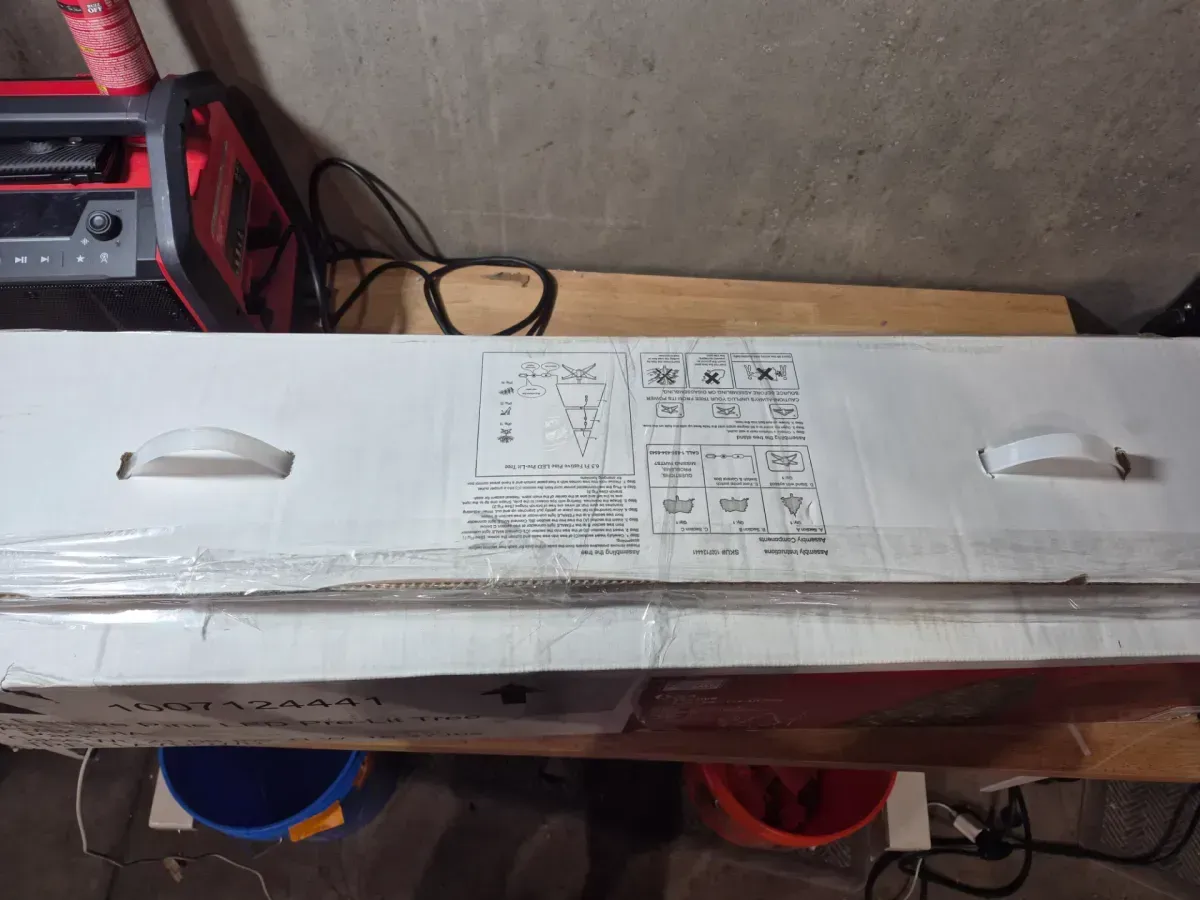 6.5 ft. Pre-Lit Slim Green Mountain Pine Artificial Christmas Tree with 300 Clear LED Lights - image 5