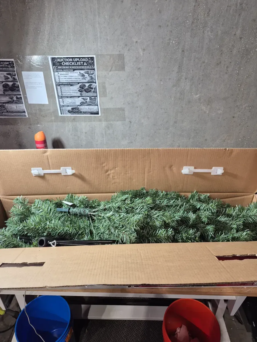 6.5 ft. Pre-Lit Slim Green Mountain Pine Artificial Christmas Tree with 300 Clear LED Lights - image 2